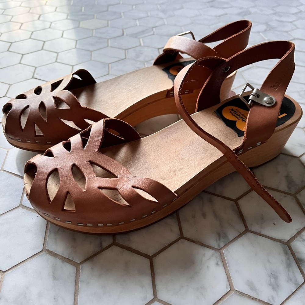 Swedish Hasbeens size 7 Toffel Wooden Clog sandals